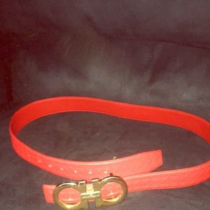 Red Ferragamo belt